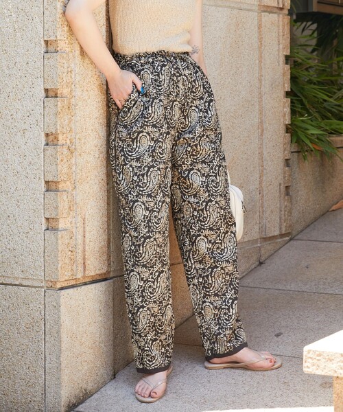 FREAK'S STORE(フリークスストア)の「【限定展開】インド ペイズリー イージー パンツ(その他パンツ・レディース・パープル/ベージュ/ブラック/オレンジ/グリーン・SMALL/MEDIUM)」の6枚目の写真