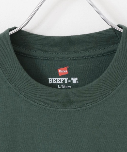 HANES(ヘインズ)の「Hanes BEEFY T-SHIRTS 1P(Tシャツ/カットソー・メンズ・ホワイト/パープル/ブラック/グリーン・LARGE/MEDIUM/X-LARGE)」の20枚目の写真