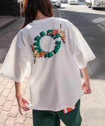 【ZIP FIVE】【ユニセックス】 バックプリント / フロントロゴ / ゲームシャツ / ストリート ビッグシルエット ハーフスリーブ Tシャツ