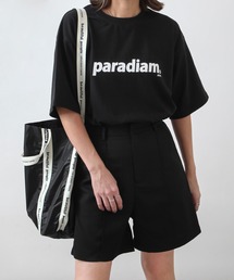 ZIP FIVE | バックプリント＆フロントロゴ ストリートビッグシルエット半袖Tシャツ(Tシャツ/カットソー)