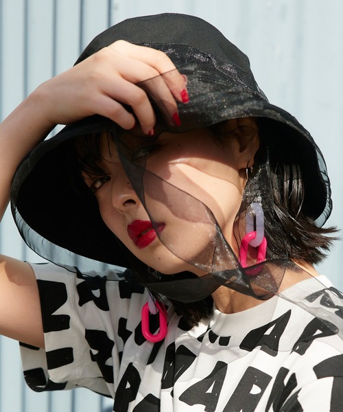 Narcissus(ナルシス)の「【Narcissus】ヒモリボンバケットハット(ハット・レディース・ブラック/ホワイト・FREE)」の2枚目の写真