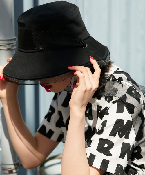 Narcissus(ナルシス)の「【Narcissus】ヒモリボンバケットハット(ハット・レディース・ブラック/ホワイト・FREE)」の8枚目の写真