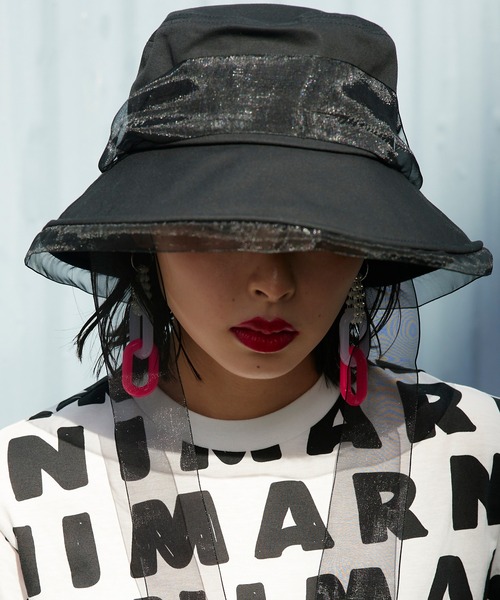 Narcissus(ナルシス)の「【Narcissus】ヒモリボンバケットハット(ハット・レディース・ブラック/ホワイト・FREE)」の10枚目の写真