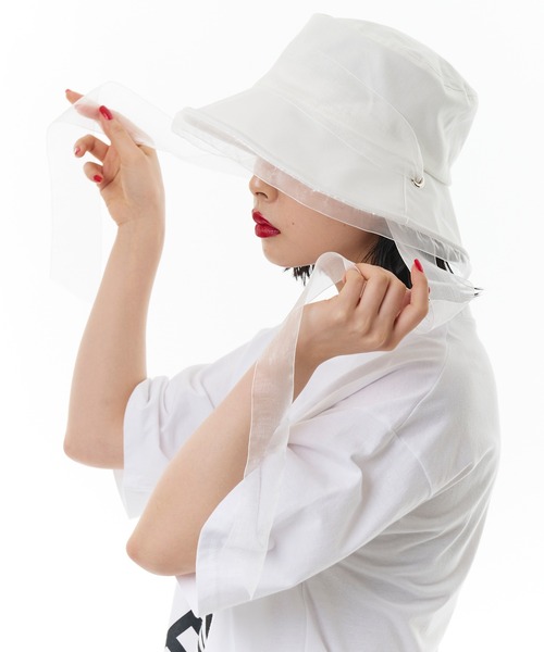 Narcissus(ナルシス)の「【Narcissus】ヒモリボンバケットハット(ハット・レディース・ブラック/ホワイト・FREE)」の6枚目の写真