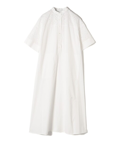 SHIPS(シップス)の「TICCA:〈手洗い可能〉レース 半そで シャツ ワンピース(ワンピース・レディース・ホワイト・ONE SIZE)」の1枚目の写真