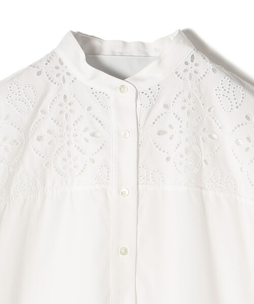 SHIPS(シップス)の「TICCA:〈手洗い可能〉レース 半そで シャツ ワンピース(ワンピース・レディース・ホワイト・ONE SIZE)」の4枚目の写真