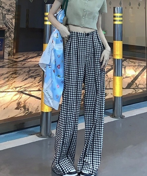 LAC-VERT（ラック・ヴェール）の「ギンガムチェックワイドパンツ（その他パンツ・レディース・ブラック・FREE）」の12枚目の写真