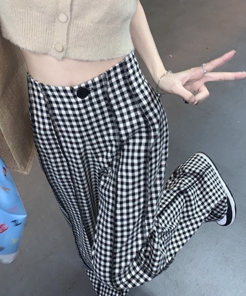 LAC-VERT（ラック・ヴェール）の「ギンガムチェックワイドパンツ（その他パンツ・レディース・ブラック・FREE）」の7枚目の写真