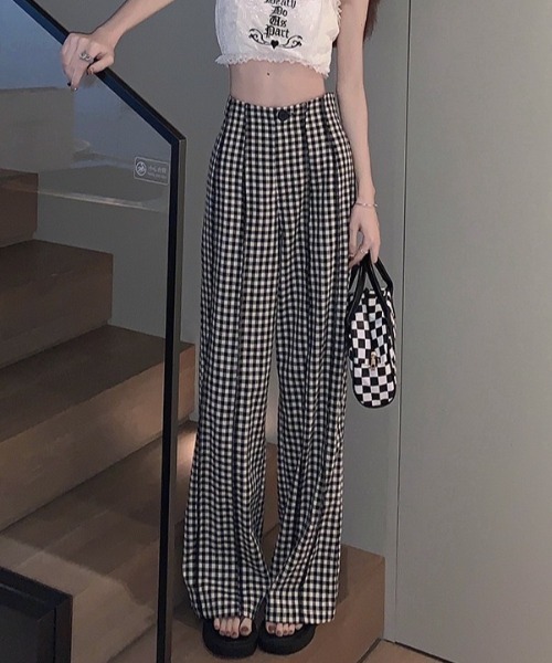 LAC-VERT（ラック・ヴェール）の「ギンガムチェックワイドパンツ（その他パンツ・レディース・ブラック・FREE）」の15枚目の写真