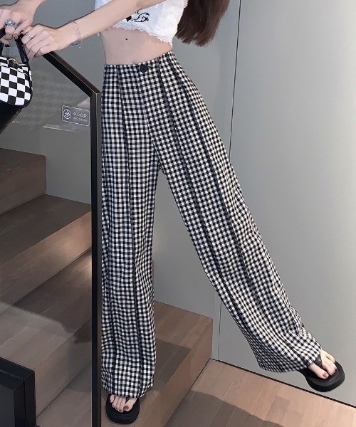 セール】ギンガムチェックワイドパンツ（その他パンツ）｜LAC