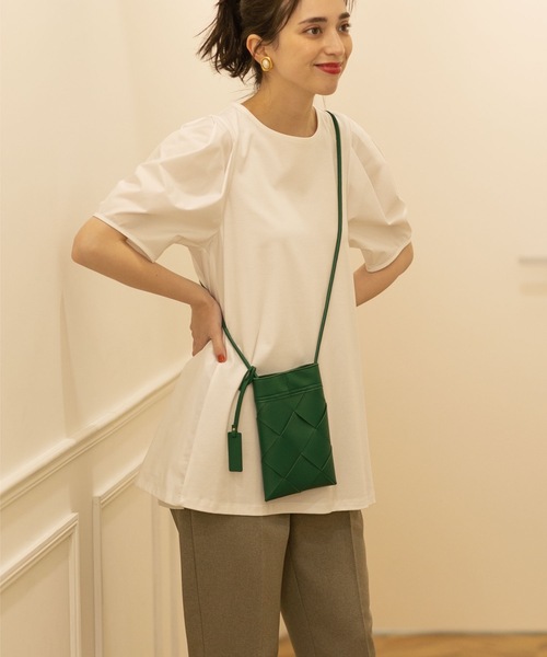 OPAQUE.CLIP（オペークドットクリップ）の「◆シルク調コットン サイド異素材カットソー【洗濯機洗い可】（Tシャツ/カットソー・レディース・ホワイト系/ピンク系その他/ブラック・42/40/38）」の5枚目の写真