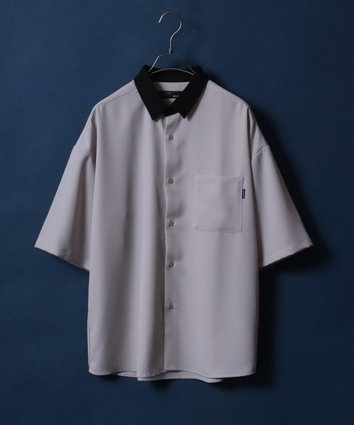 ANPAS(アンパス)の「Cool Touch Fabric Natural Stretch Oversized Shirt/接触冷感 ナチュラルストレッチ オーバーサイズ シャツ バイカラーシャツ(シャツ/ブラウス・メンズ・ブルー/ホワイト/グレイッシュベージュ/ホワイト系その他2/ブラック/グリーン/ベージュ系その他/グリーン系その他/ブルー系その他/ホワイト系その他/ブラック系その他/ライトグレー/グレー系その他/ブルー系その他2/ホワイト系その他3/ブラック系その他2/ブルー系その他3/ベージュ系その他2/グリーン系その他2/ホワイト系その他4/ホワイト系その他5/ケリーグリーン・M/L)」の12枚目の写真