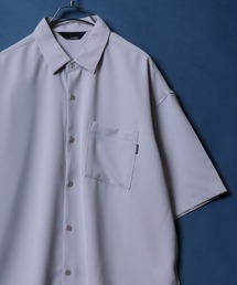 Cool Touch Fabric Natural Stretch Oversized Shirt/接触冷感 ナチュラルストレッチ オーバーサイズ シャツ バイカラーシャツ