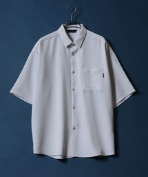 Cool Touch Fabric Natural Stretch Oversized Shirt/接触冷感 ナチュラルストレッチ オーバーサイズ シャツ バイカラーシャツ