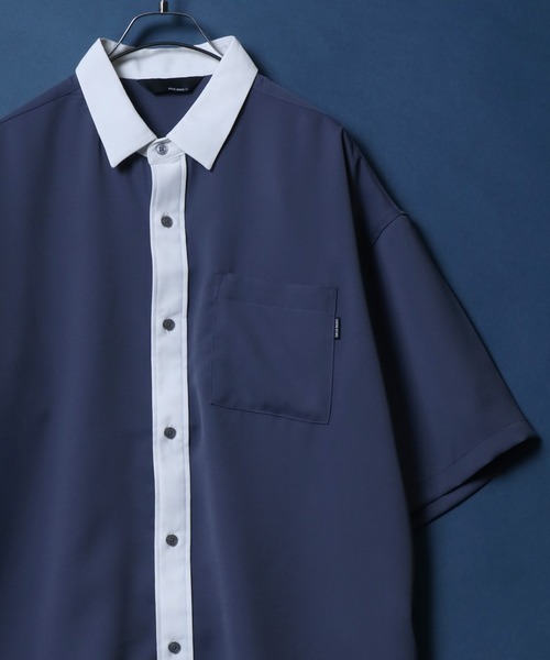 ANPAS(アンパス)の「Cool Touch Fabric Natural Stretch Oversized Shirt/接触冷感 ナチュラルストレッチ オーバーサイズ シャツ バイカラーシャツ(シャツ/ブラウス・メンズ・ブルー/ホワイト/グレイッシュベージュ/ホワイト系その他2/ブラック/グリーン/ベージュ系その他/グリーン系その他/ブルー系その他/ホワイト系その他/ブラック系その他/ライトグレー/グレー系その他/ブルー系その他2/ホワイト系その他3/ブラック系その他2/ブルー系その他3/ベージュ系その他2/グリーン系その他2/ホワイト系その他4/ホワイト系その他5/ケリーグリーン・M/L)」の22枚目の写真