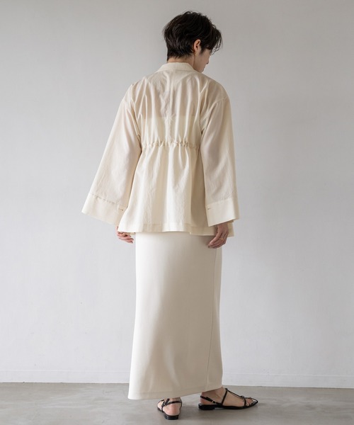 A part by(アパートバイ)の「カットナローハイウエストスカート(スカート・レディース・ブラック/アイボリー/ブラウン・SMALL/FREE)」の5枚目の写真