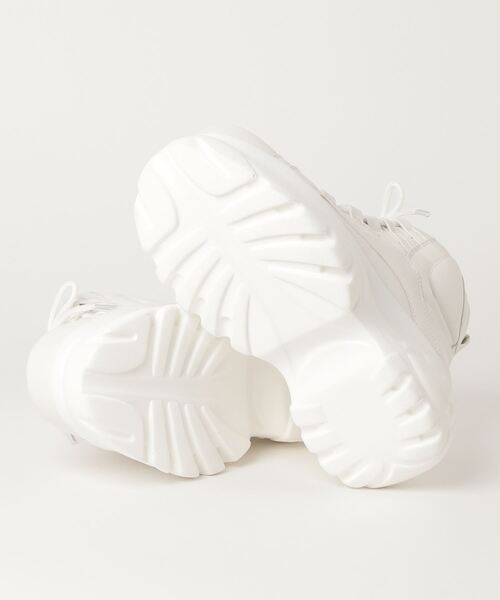 WEGO（ウィゴー）の「WEGO/ハイカットPUスニーカー（スニーカー・レディース・ブラック/ホワイト・MEDIUM/LARGE）」の4枚目の写真