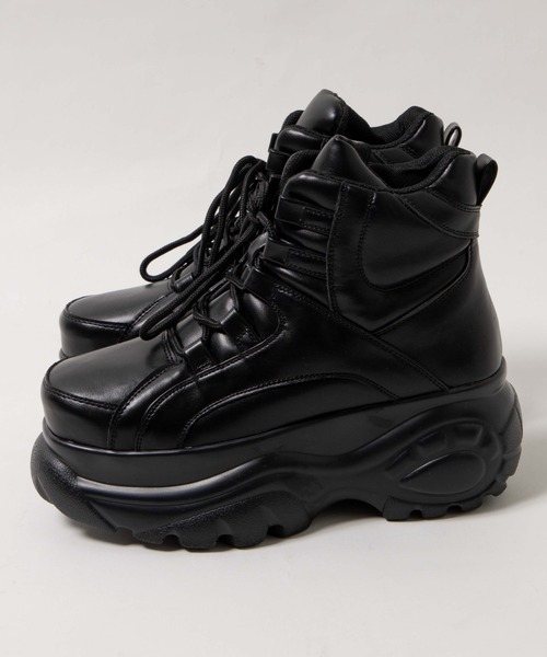 WEGO（ウィゴー）の「WEGO/ハイカットPUスニーカー（スニーカー・レディース・ブラック/ホワイト・MEDIUM/LARGE）」の8枚目の写真