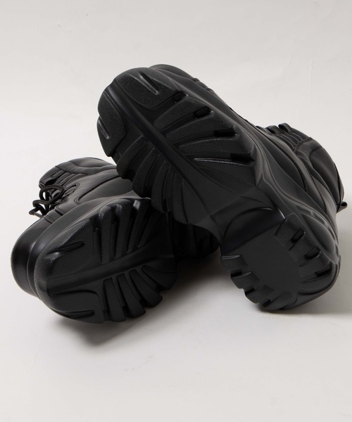 WEGO（ウィゴー）の「WEGO/ハイカットPUスニーカー（スニーカー・レディース・ブラック/ホワイト・MEDIUM/LARGE）」の10枚目の写真