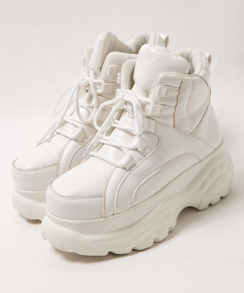 WEGO（ウィゴー）の「WEGO/ハイカットPUスニーカー（スニーカー・レディース・ブラック/ホワイト・MEDIUM/LARGE）」の11枚目の写真