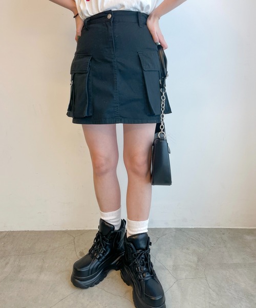 WEGO（ウィゴー）の「WEGO/ハイカットPUスニーカー（スニーカー・レディース・ブラック/ホワイト・MEDIUM/LARGE）」の13枚目の写真