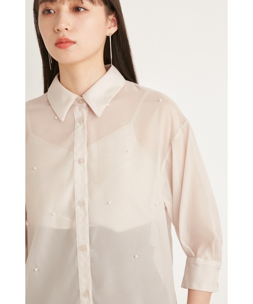 【SNIDEL】ビジューシャツ SNIDEL（スナイデル）の「バリエビジューシャツ（シャツ