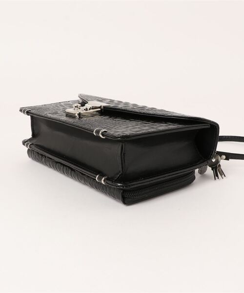 KAZZU SELECT(カッズセレクト)の「牛革にクロコ型押し加工セカンドバッグ(クラッチバッグ・メンズ・ブラック/ホワイト・ONE SIZE)」の5枚目の写真