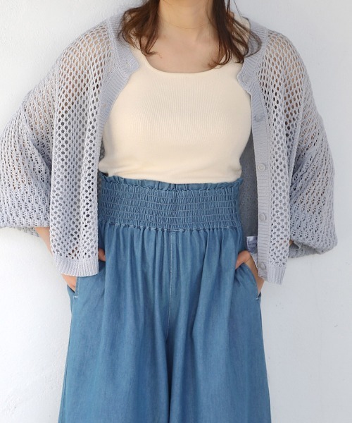 Bou Jeloud(ブージュルード)の「デニムワイドパンツ(デニムパンツ・レディース・インディゴブルー/ブルー・38)」の4枚目の写真