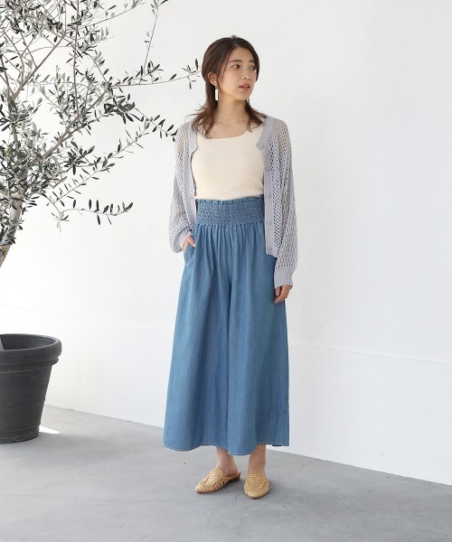 Bou Jeloud(ブージュルード)の「デニムワイドパンツ(デニムパンツ・レディース・インディゴブルー/ブルー・38)」の5枚目の写真