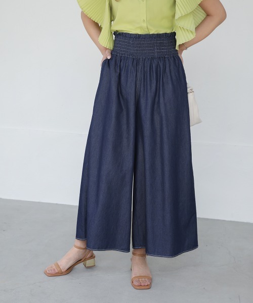 Bou Jeloud(ブージュルード)の「デニムワイドパンツ(デニムパンツ・レディース・インディゴブルー/ブルー・38)」の11枚目の写真