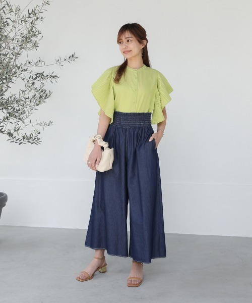 Bou Jeloud(ブージュルード)の「デニムワイドパンツ(デニムパンツ・レディース・インディゴブルー/ブルー・38)」の12枚目の写真