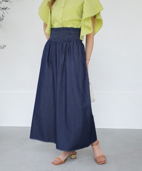 Bou Jeloud(ブージュルード)の「デニムワイドパンツ(デニムパンツ・レディース・インディゴブルー/ブルー・38)」の17枚目の写真