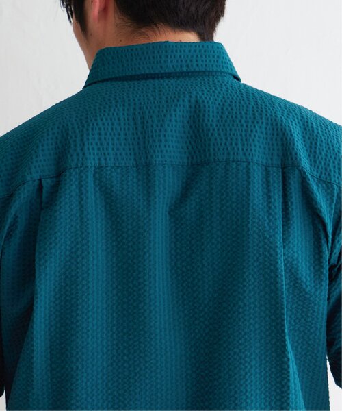 ikka(イッカ)の「サッカーブロック切り替えシャツ(シャツ/ブラウス・メンズ・ホワイト/ネイビー/グリーン・M/L/XL/S)」の6枚目の写真