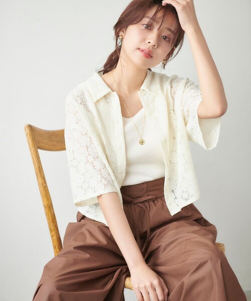 Feroux(フェルゥ)の「カップ付きリブ タンクトップ(タンクトップ・レディース・グレー系/ベージュ系/ブラック系/黄土色系・F)」の8枚目の写真