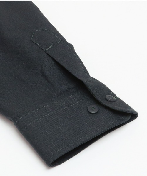 Pitta Re:)（ピッタリ）の「リップストップ オープンカラー長袖カジュアルシャツ（シャツ/ブラウス・レディース・チャコールグレー・S/M/L/LL）」の8枚目の写真