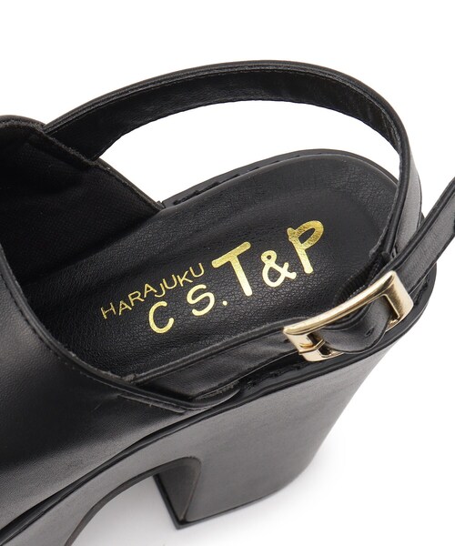 cs T&P(シーエスティーアンドピー)の「厚底サボサンダル(サンダル・レディース・ブラック/ホワイト・L/S/LL/M)」の8枚目の写真