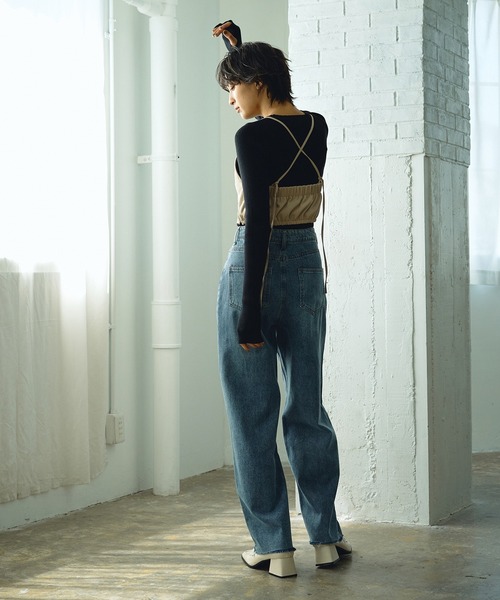 Abor(アボア)の「【Abor】クルーネックリブニットプルオーバー(ニット/セーター・レディース・ブラック/オフホワイト/ネイビー・FREE)」の14枚目の写真