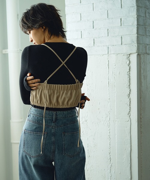 Abor(アボア)の「【Abor】クルーネックリブニットプルオーバー(ニット/セーター・レディース・ブラック/オフホワイト/ネイビー・FREE)」の15枚目の写真