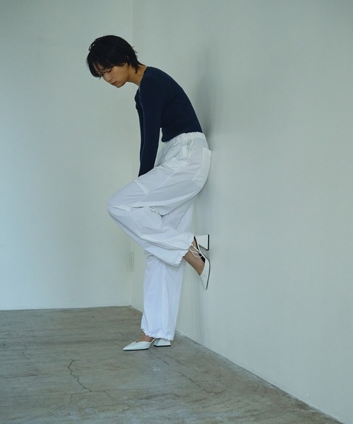 Abor(アボア)の「【Abor】クルーネックリブニットプルオーバー(ニット/セーター・レディース・ブラック/オフホワイト/ネイビー・FREE)」の19枚目の写真