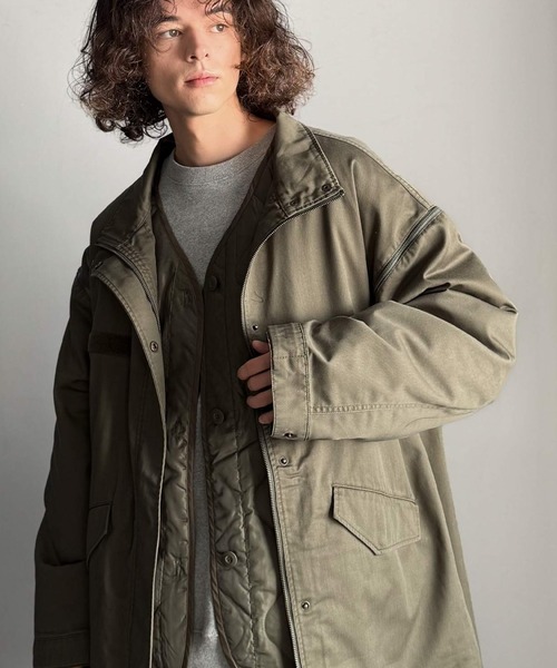 Java（ジャバ）の「《Javaジャバコラボ》洗練されたカジュアルスタイル。5WAYマルチプルライナー付 オーバーサイズ m-65ミリタリーコート（モッズコート・メンズ・カーキ/ブラック・MEDIUM/LARGE/X-LARGE）」の8枚目の写真