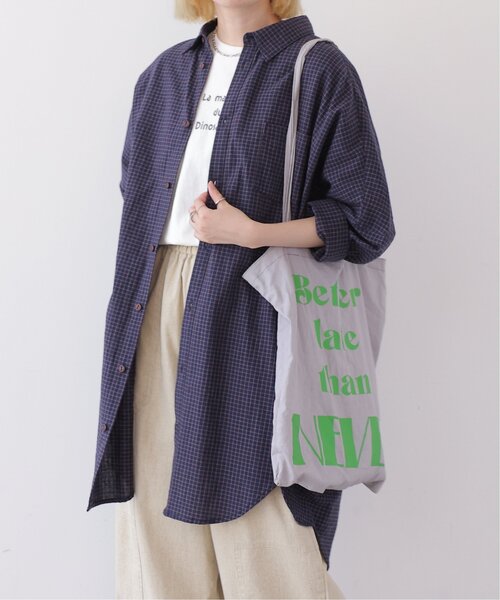 DOUBLE NAME(ダブルネーム)の「地球BACK刺しゅうチェックシャツワンピース(シャツワンピース・レディース・ブラウン/グリーン/ネイビー・FREE)」の11枚目の写真