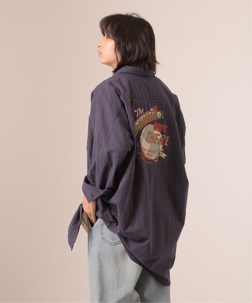 DOUBLE NAME(ダブルネーム)の「地球BACK刺しゅうチェックシャツワンピース(シャツワンピース・レディース・ブラウン/グリーン/ネイビー・FREE)」の16枚目の写真
