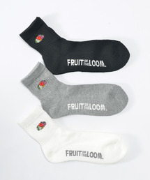 DEVICE | 【FRUIT OF THE LOOM/フルーツオブザルーム】靴下 ソックス 3足セット 刺繍入り ミドル丈(ソックス/靴下)