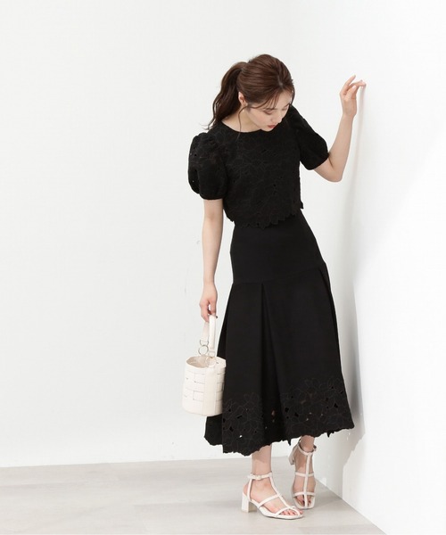 PROPORTION BODY DRESSING（プロポーションボディドレッシング）の「カットワークマーメイドスカート / 1213220705（スカート・レディース・ブラック/ブルー・MEDIUM/SMALL）」の5枚目の写真