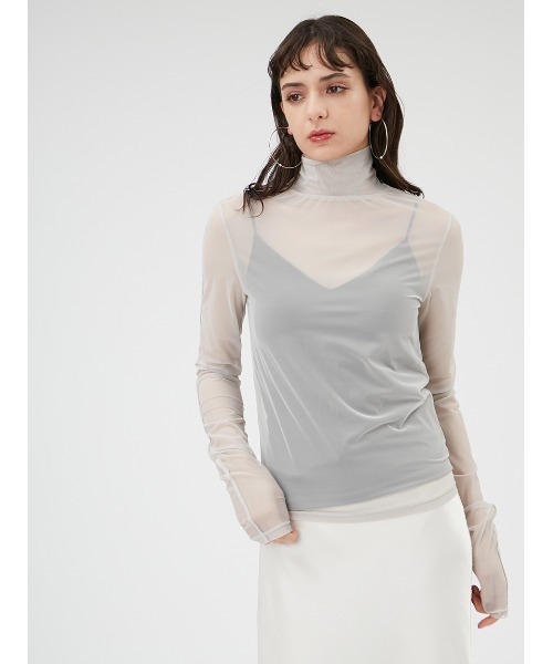 FRAY I.D（フレイアイディー）の「チュールタートルトップス（Tシャツ/カットソー・レディース・ブラウン/ブルー/アイボリー/ベージュ・FREE）」の18枚目の写真