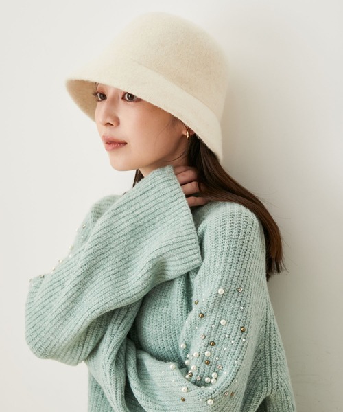 VIS（ビス）の「起毛クローシュハット（ハット・レディース・ブラック/ダークブラウン/キナリ/ベージュ系その他・FREE）」の2枚目の写真