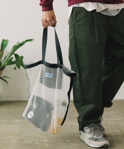 Gramicci（グラミチ）の「GRAMICCI/グラミチ BEACH TOTE メッシュ トートバッグ（トートバッグ・メンズ・パープル/ブラック・FREE）」の2枚目の写真