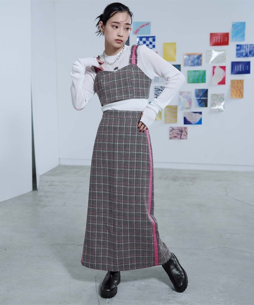 セール】チェック柄フリンジビスチェ（Tシャツ/カットソー