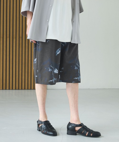CTHY(シティ)の「ルーズシルエットドレープサルエルワイドショーツ TR/裏毛スウェット/ピグメント/サマーツイード/フェイクスウェード(スウェットパンツ・メンズ・ブラック/グレー/ブルー/ブラック系/ブラック系2/グリーン系/ブラック系3/ブラック系4/ブラック系5・S/M/L/XL)」の11枚目の写真