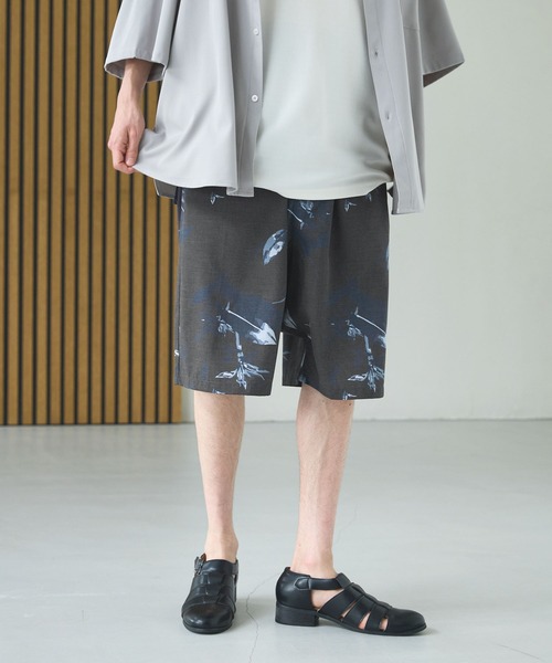 CTHY(シティ)の「ルーズシルエットドレープサルエルワイドショーツ TR/裏毛スウェット/ピグメント/サマーツイード/フェイクスウェード(スウェットパンツ・メンズ・ブラック/グレー/ブルー/ブラック系/ブラック系2/グリーン系/ブラック系3/ブラック系4/ブラック系5・S/M/L/XL)」の17枚目の写真
